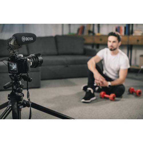 Boya BY-BM3031 – Supercardioid Condenser Microphone That Delivers Sound for DSLRs, camcorders, Audio recorders and More, Black