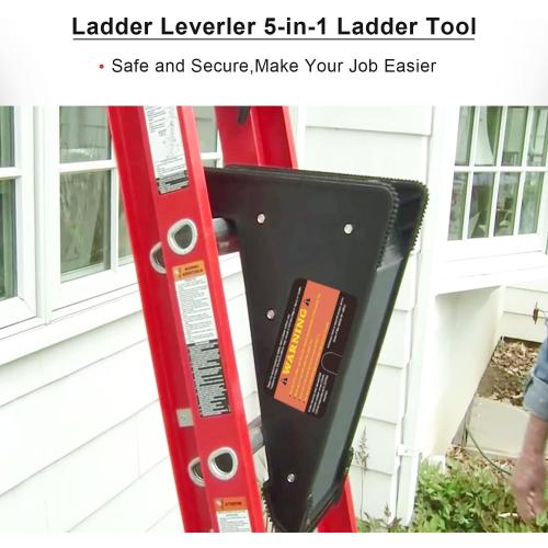 Ladder Leveler,Ladder Jacks,Ladder Stabilizer Tool with Storage Easy to Use for All Surfaces and Uneven Ground
