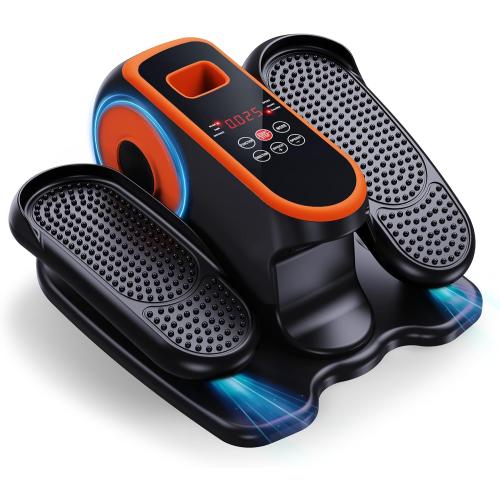 Under Desk Elliptical Machine, Electric Ellipse Leg Exerciser While Sitting for Seniors, Quiet Portable Elliptical Machine with 12 Adjustable Speeds, Seated Pedal Exerciser with Remote Control