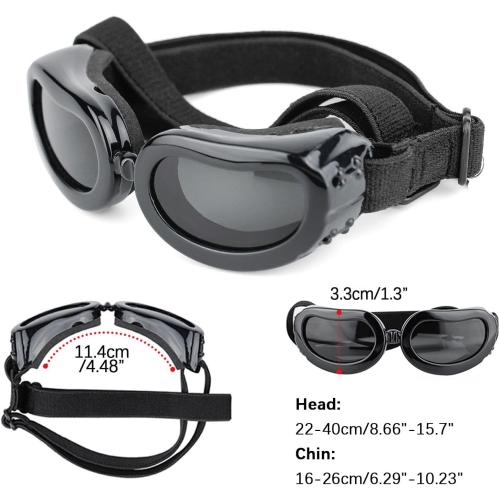 Pet Dog Helmet and Dog Goggles Set Puppy Motorcycle Helmet Sunglasses with Adjustable Belt Cat Hard Hat for Small Pet Riding (S, White)