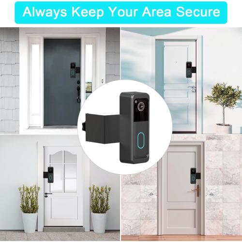 Anti-Theft Blink Doorbell Door Mount,No-Drill Mounting Bracket for Blink Doorbell Camera 2nd Gen 2025 (Not for 1st Gen 2022) Easy to Install Blink Video Doorbell Accessories