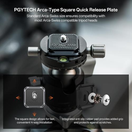 PGYTECH Quick Release Plate & Clamp V2 Arca Swiss Camera Mount Adapter