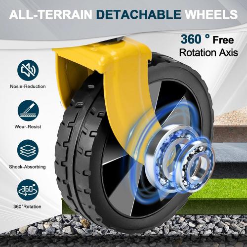 Collapsible Wagon Cart with Wheels Foldable, Folding Wagons Carts with Silent Universal Wheels, Large Grocery Cart On Wheels, Heavy Duty Utility Wagon for Shopping Beach Sports Fishing Camping, Green