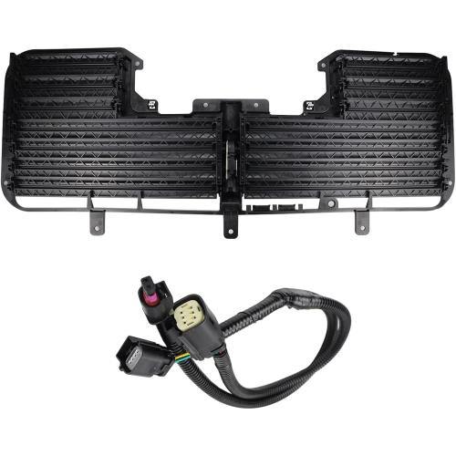 Radiator Shutter Assembly Compatible with GMC Sierra 1500 2017 2018 2019 Chevy Silverado 1500 2017 2018 Replaces 84363184 601-374