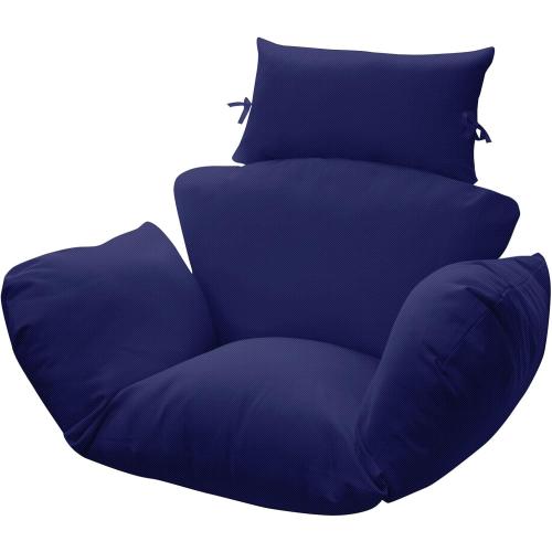 Egg Chair Cushion Replacement  -Thicken Foldable Removable Waterproof Egg Chair Cushions with Headrest, Outdoor Hanging Chair Cushion, Patio Swing Cushions,Machine Washable,Blue