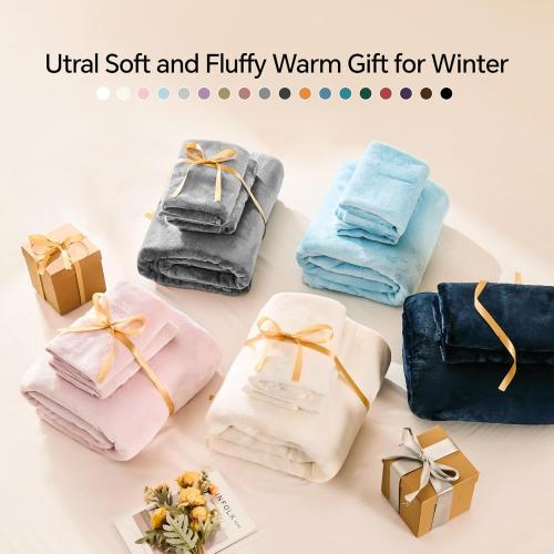 BEDELITE Flannel Sheets Twin Size Navy - Super Soft Fleece Sheets Set Fluffy Extra Plush, 3 Piece(Include Fitted Sheet, Flat Sheet, 1 Pillowcase)