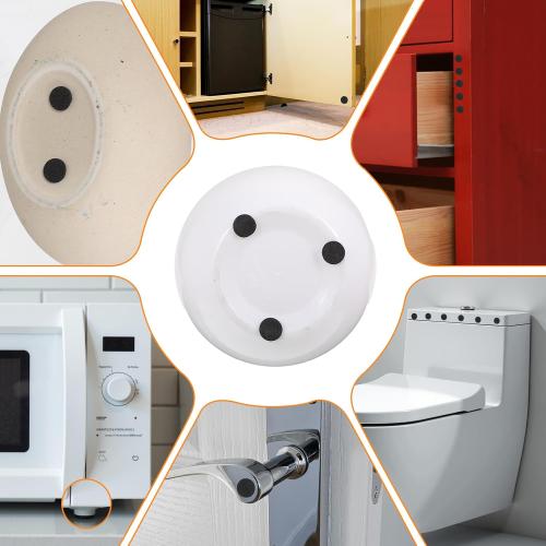 300 Pcs Mini Foam Felt Pads, Self Stick Pads Furniture Felt Pad Round 0.39 Inches Diameter Self Adhesive Cabinet Cushion Dots for Cabinet Doors Furniture Desks Floor Drawers Black