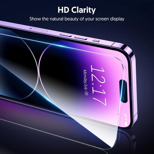 Fotbor for [3 3 Pack] iPhone 14 Pro Max Screen Protector with Camera Lens Protector, 9H Shatterproof Tempered Glass Film with Easy Installation Frame, HD Clear Sensitive Full Coverage 6.7 Inch‼️missing two‼️