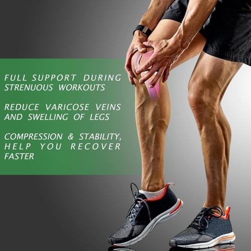 beister Full Leg Sleeve, Knee Braces for Knee Pain Women & Men, Knee Compression Sleeves, Knee Support for Meniscus Tear, ACL, Arthritis, Joint Pain Relief,Sport (Pair)