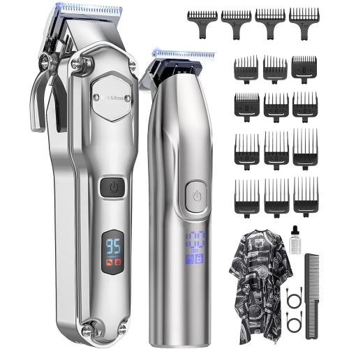 Jack & Rose Clippers and Trimmers Set, Cordless Hair Clippers for Men, Barber Clippers Set