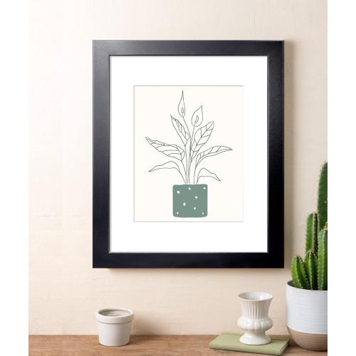 LaVie Home 14 x 18 Poster Frame Black, Display Pictures 11x14 with Mat or 14x17 Without Mat, Stable and Sturdy Picture Frame and Polished Plexiglass, Horizontal and Vertical Format of The Wall