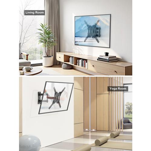USX MOUNT UL Listed Full Motion TV Mount, Swivel Articulating Tilt TV Wall Mount for 26-55Inch LED, 4K, Wall Mount Bracket with VESA 400x400mm Up to 77lbs, Perfect Center Design -XMM006-1