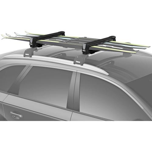Thule SnowPack Ski/Snowboard Rack, Medium (4 Pr/2 Boards), Black