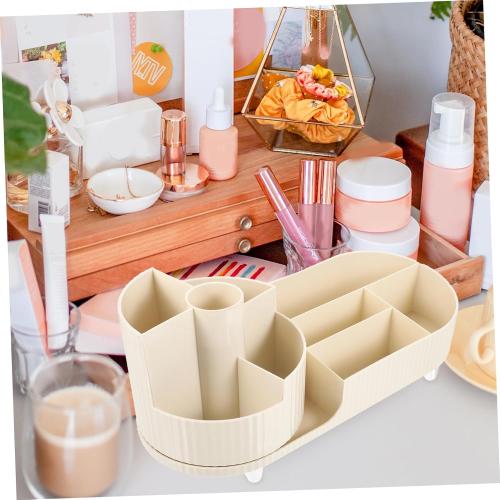 Rotating Makeup Brush Organizer Capacity Chic Cosmetic Storage for Vanity Multifunctional Brush Holder for Makeup and Stationery Design