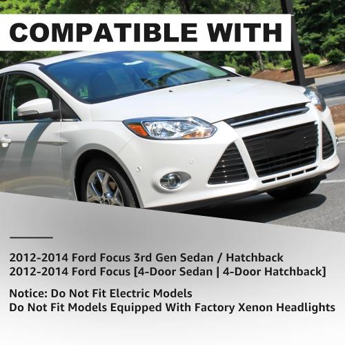 Headlights Assembly For 2012 2013 2014 Ford Focus 3th Pre-Facelift,Halogen Headlamp Chrome Housing,1x Pair Head Light Assembly Set