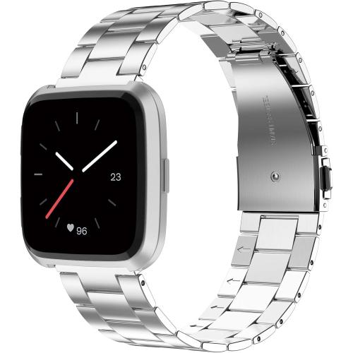 Wearlizer Stainless Steel Compatible for Fitbit Versa/Versa 2, Ultra-Thin Lightweight Replacement Bands for Women & Men