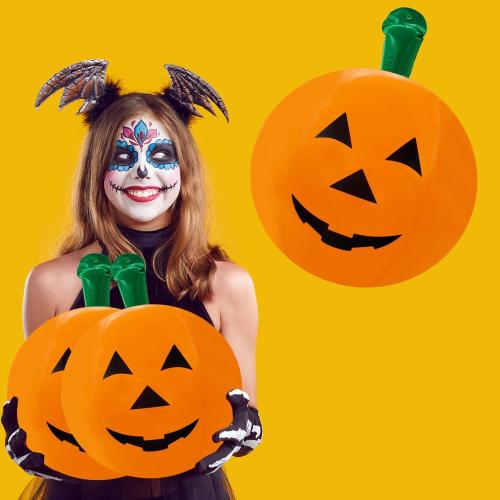 The Dreidel Company 6 Halloween Pumpkin Inflatable Decorations, 16 Tall 6-Pack Halloween Pumpkin Decor