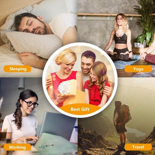 White Sound Machine Easysleep White Noise Machine with 25 Soothing Sounds and Night Lights with Memory Function 32 Levels of Volume and 5 Sleep Timer Powered by AC or USB for Sleeping Relaxation (White)