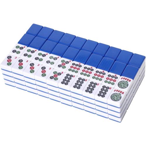 TIASUSAN American Mahjong Tile Set with 166 Navy Blue Back Tiles (1.2”, Tiles Only)