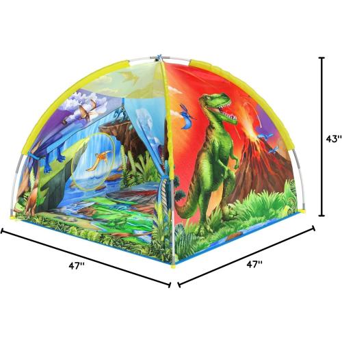 W&O Dino Super Dome with Roar Button, Dinosaur Toys and LED Lights - Epic Dinosaur Tent for Kids Aged 3-12 Perfect for Indoor & Outdoor Adventures