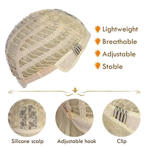 ENTRANCED STYLES Blonde Wig with Bangs, Long Straight Wigs for Women Natural Hair Wigs Synthetic Blond Wigs for Girls Daily Party Halloween Cosplay Wig 22 Inch