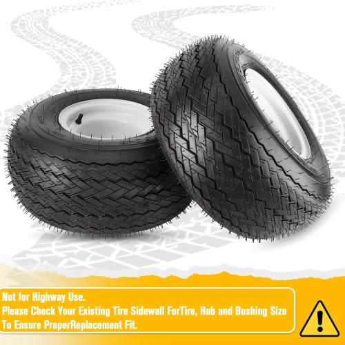 2PCS 18x8.50-8 Lawn Mower Tires with Rim, 18x8.5-8 Tire and Wheel for Riding Lawn Mowers Garden Tractor Turf Tires Golf Carts, 815lbs Capacity, 4 Ply Tubeless