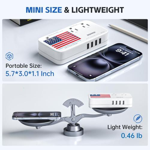 Upgraded 2200W 220V to 110V Converter for European Travel, Voltage Converter US to Europe for Hair Dryer Straightener Curling Iron, 2300W Power Adapter with USB for Laptop Tablet Camera Cell Phone