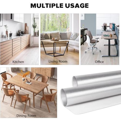 Clear Floor Mat for Home, 4'×6' Large Non-Slip Plastic Rug for Under Kitchen Table, Durable Waterproof Vinyl Area Mat for Baby Spills, Dog Accident, Anti-Scratch Floor Protector for Living Room