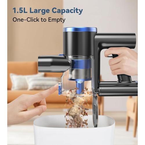 NADALY Cordless Vacuum Cleaner, Stick Vacuum with 3 Powerful Suction Modes, Max 45 Mins Runtime, Anti-Tangle Vacuum Cleaner for Home, 8-in-1 Rechargeable Vacuum for Carpet, Pet Hair, Hard Floors