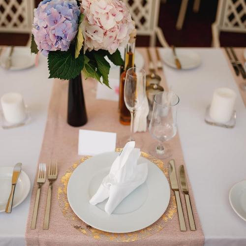 50 Pcs Disposable Gold Placemats 13 Inch Round Foil Mesh