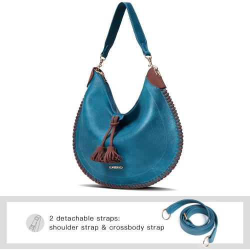 Hobo Bag for Women Western Crossbody Purses Woven Shoulder Handbags with Tassel