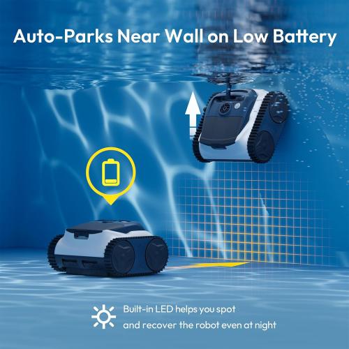 (2026 New) Bubot 700 Pool Vacuum for Inground Pools, Cordless Robotic Pool Cleaner for Above Ground Pools with 210-Min Runtime, Triple Motors, APP Control, Floor/Wall/Waterline Cleaning, Dark Grey