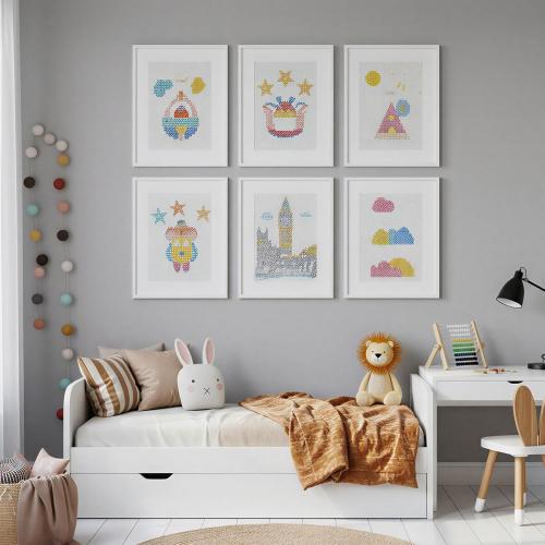 Fixwal 12x16 Poster Frame Set of 6 with Plastic Cover, PVC, White