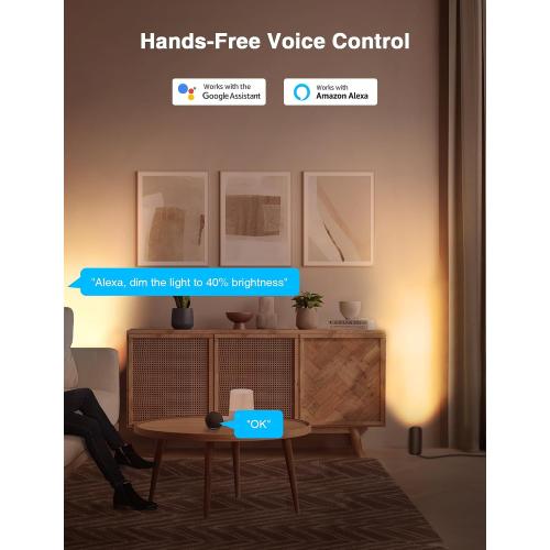 SUNVIE 5W Smart Floor Can Light Dimmable Uplights Indoor, RGBCW, 2PCS