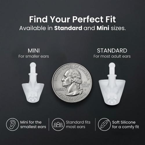 Flare Calmer Extra (Standard) | Earplug Alternative with -10 dB Sound Reduction | Stress Relief from Everyday Noise | No Muffling | Soft Silicone Ear Tool