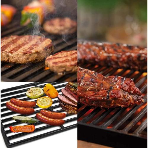 C6505A(4-Pack) 19 3/4 Cast Iron Cooking Grid Grates Replacement for Chargriller 2121, 2123, 2222, 2828, 3001, 3008, 3030, 3725, 4000, 4208, 5050, 5072, 5252, 9020