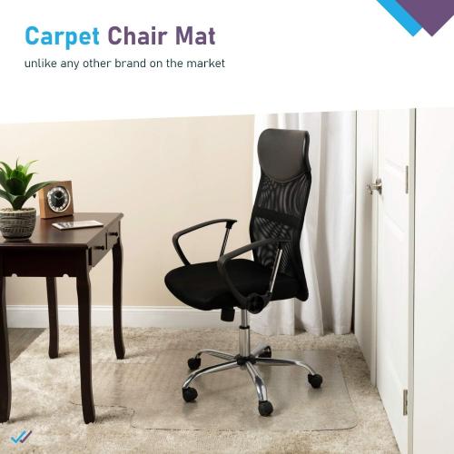 Office Chair Mat for Carpeted Floors Polycarbonate Transparent for Rolling Desk Computer Chairs Low and Medium Pile Carpets 36 X 48 X1/8 Rectangular Heavy Duty Thick and Sturdy Shipped Flat