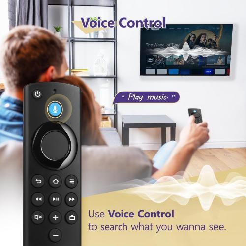 Voice Remote for FireStick(2nd/3rd Gen,Lite,HD),TV Stick 4K/Max(1st/2nd Gen),TV Cube, TV Remote for Some Hisense, TCL, Insignia Smart TVs