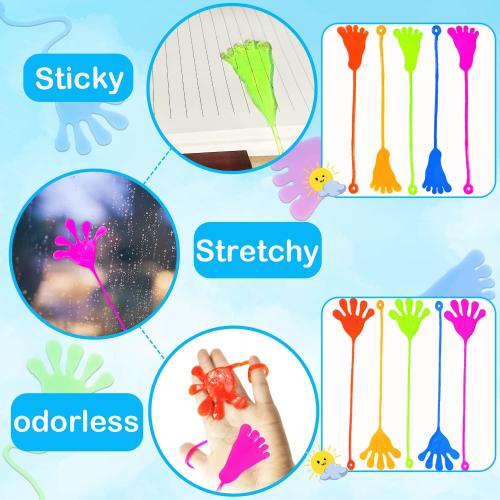 Easter Eggs Fillers for Toddlers,Large Sticky Hands Party Favors Supplies for Kids (20 PCS),Birthday Pinata Easter Basket Goodie Bag Stuffers,School Student Non Candy Treats Prize Toy for Boys Girls