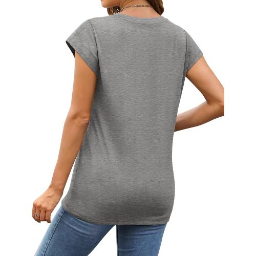 Casual Womens T-Shirts Basic Tops for Women Cap Sleeve Loose Tank Tops Summer t Shirts for Women Womens Tops Casual