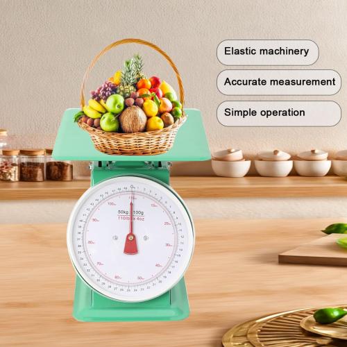 Heavy Duty Portion-Control Mechanical Kitchen and Food Scale Industrial Dial Scale with Stainless Steel Platform 110-LBS