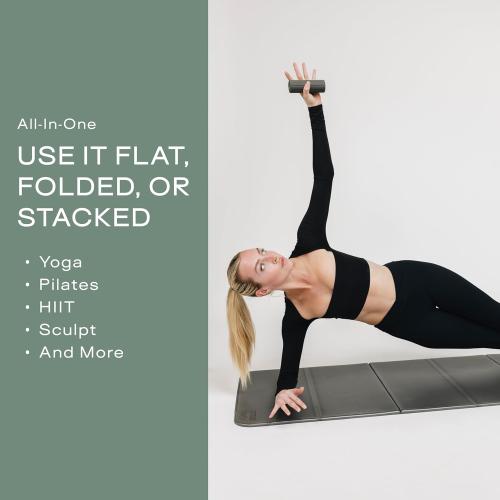 Stakt - The Original Foldable Yoga Mat, Premium Fitness & Multi-Purpose Workout Mat with Non-Slip Surface, Portable & Lightweight for Studio or Home Use, As Seen on Shark Tank