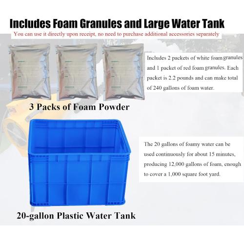 1200W Party Foam Machine, Pool Water Toys, Bubble Machine with 3pcs Foam Granules and Water Tank, Holiday & Birthday, Business Celebrations,