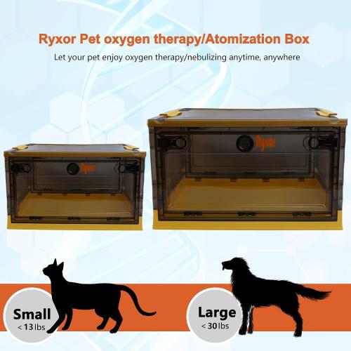 Yellow and Grey Pet Nebulizer Nest, Cat & Dog Oxygen Chamber, Small Pet Oxygen Inhalation Box (Gray, Intermediate)