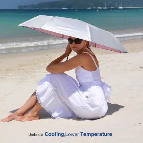 G4Free UPF 50  UV Protection Large Travel Umbrella 46 Inch Double Layer Auto Open Close Windproof Sun Blocking Umbrella