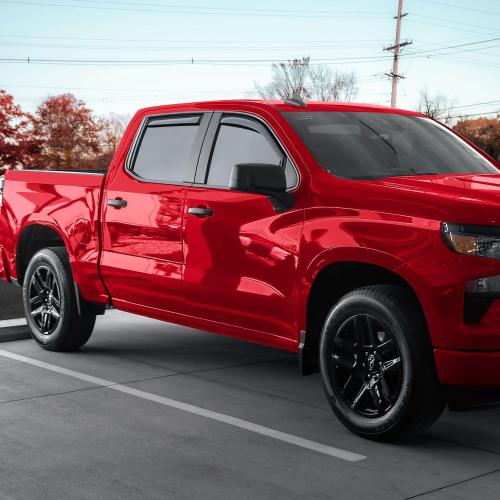 Voron Glass in-Channel Extra Durable Rain Guards for Chevy Silverado/GMC Sierra 1500 2019-2026 Crew Cab,Window Deflectors,Vent Visors,4pcs - 220089