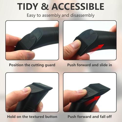 4 Pack Guards for Manscaped Lawn Mower 3.0 - Adjustable Lawnmower 3.0 Trimmer Guards with Organizer, Waterproof Guide Comb Replacement for Manscaped 3.0 Attachments, Cutting Lengths from 1/8 to 1/2
