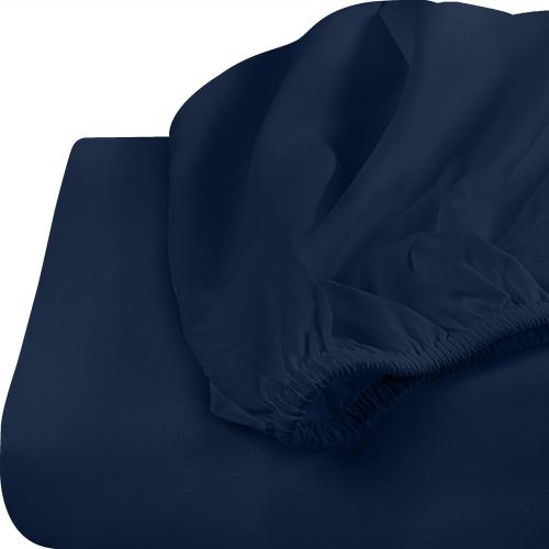 Size Queen...Fitted Sheets - Bulk Pack of 2 Bottom Sheets - Soft Brushed Microfiber - Deep Pockets - Shrinkage & Fade Resistant - Easy Care(Navy)