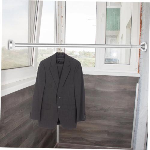 Adjustable Spring Tension Rod for Bathroom Kitchen and Wardrobe No Drill Stainless Steel Hanging Non- for Easy Installation and Versatile Use