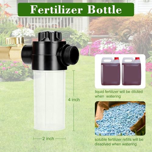 Tree Watering Spike,  Deep Root Watering Tool for Trees with Fertilizer Bottle, Stainless Steel Root Feeder for Garden, Orchard& Shrubs, Tree Irrigation System with Brass Valve|T-Handle